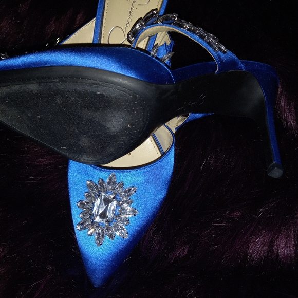Satin Blue shoes - Picture 3 of 5